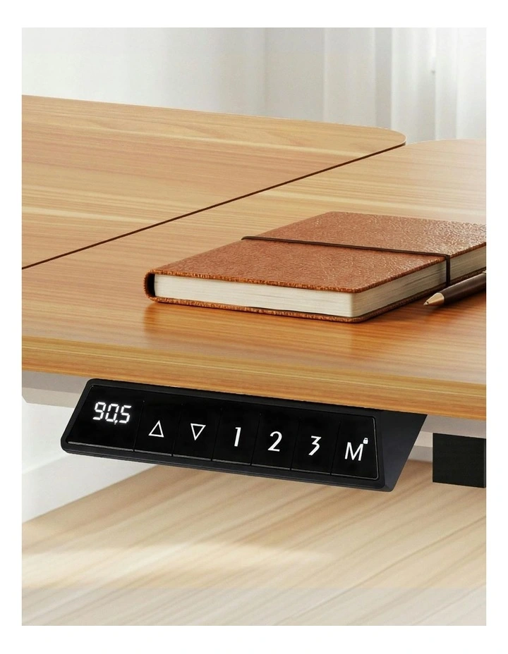 Tilting Top Electric Standing Desk in Brown image 5