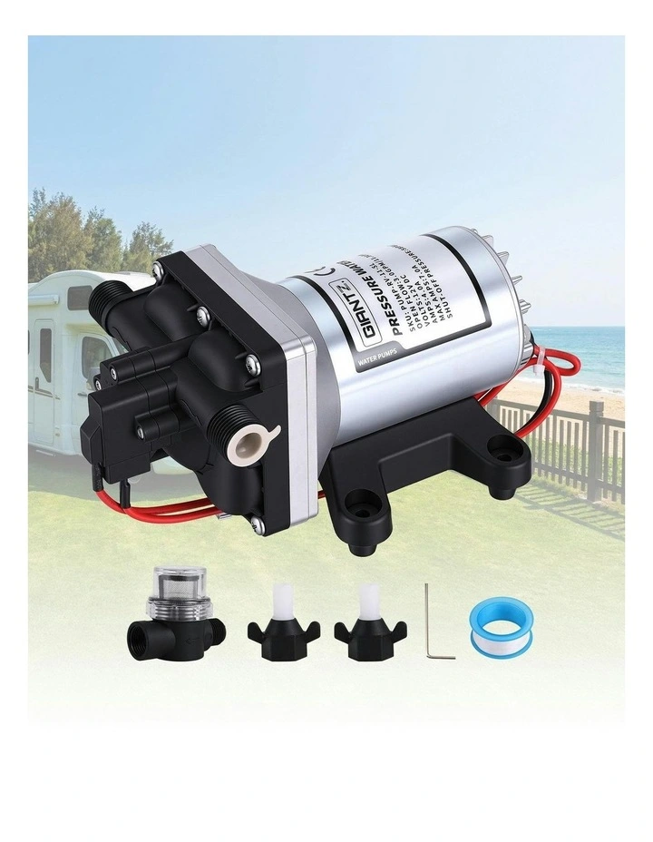 Automatic Fresh Marine 12V RV Water Pump 11.3LPM 55PSI 3GPM in Black image 3