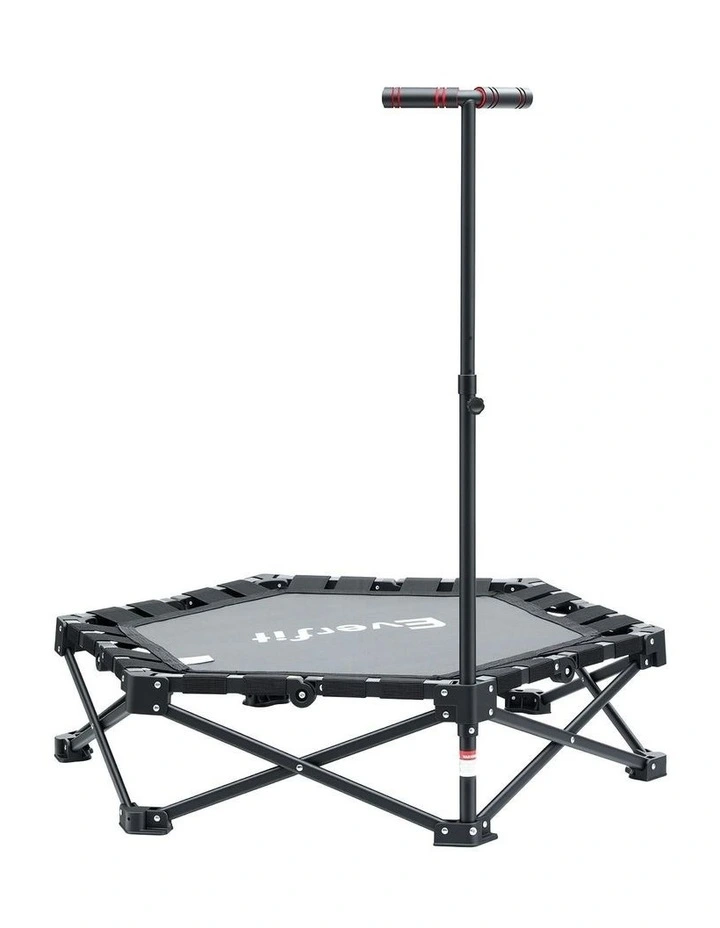 Adjustable Handle Fitness Foldable Trampoline in Black image 1