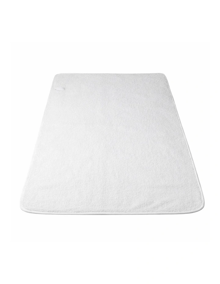 Electric Blanket LED Remote Sherpa Fleece Underlay Fully Fitted Machine Washable in White King Single image 2