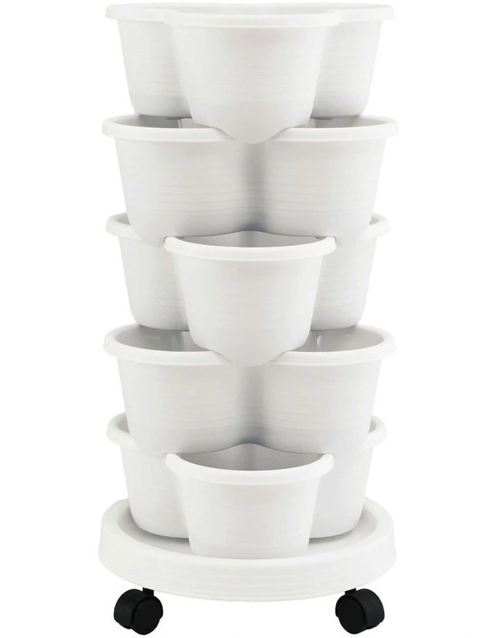5-Tier Vertical Planter in White image 2