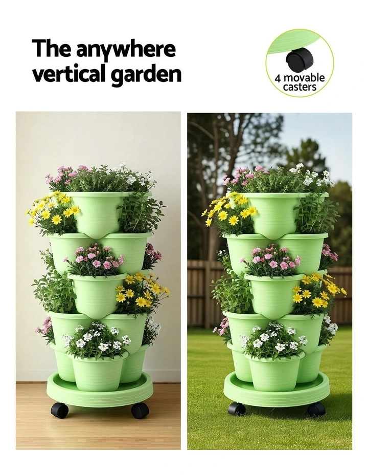 5 Tier Vertical Garden Planter in Green image 7