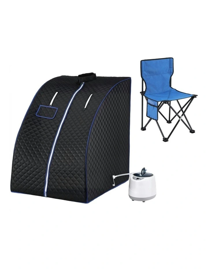 Portable Steam Sauna Tent 1000W 2L Steamer Pot Personal Home SPA Timer in Multi image 1