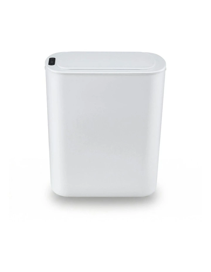 Motion Sensor Kitchen Bin Slim Touchless Rubbish Can with Lid 25L in White image 2