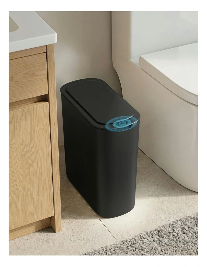 Motion Sensor Kitchen Bin Slim Touchless Rubbish Can with Lid 25L in Black image 7