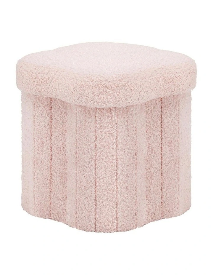 Storage Ottoman Foot Stool Foldable in Pink image 1
