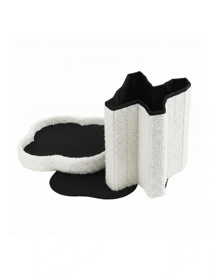 Storage Ottoman Foot Stool Foldable in White image 2