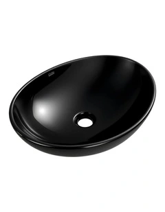 Bathroom Basin Ceramic Vanity Sink Hand Wash Bowl 41x34cm in Black