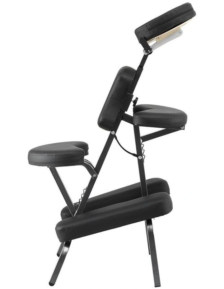 Portable Massage Chair Lightweight Folding Tattoo Lash Beauty Bed in Black image 2