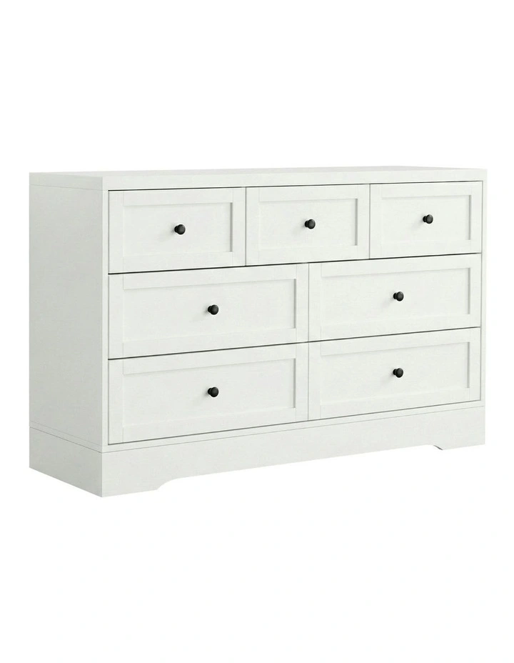 7 Chest Of Drawers Dresser Table in White image 1