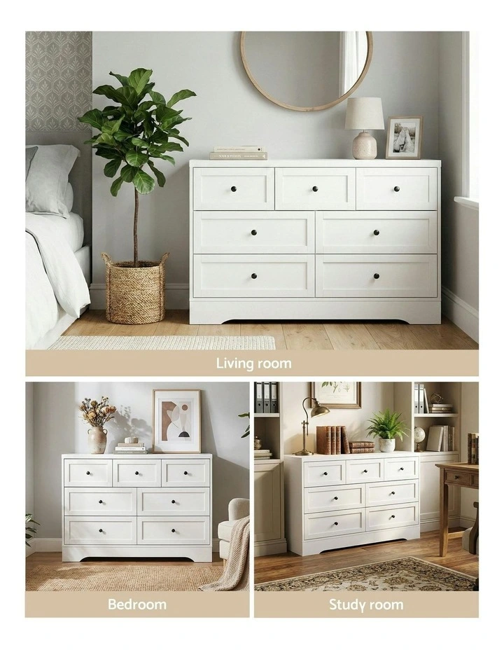 7 Chest Of Drawers Dresser Table in White image 7