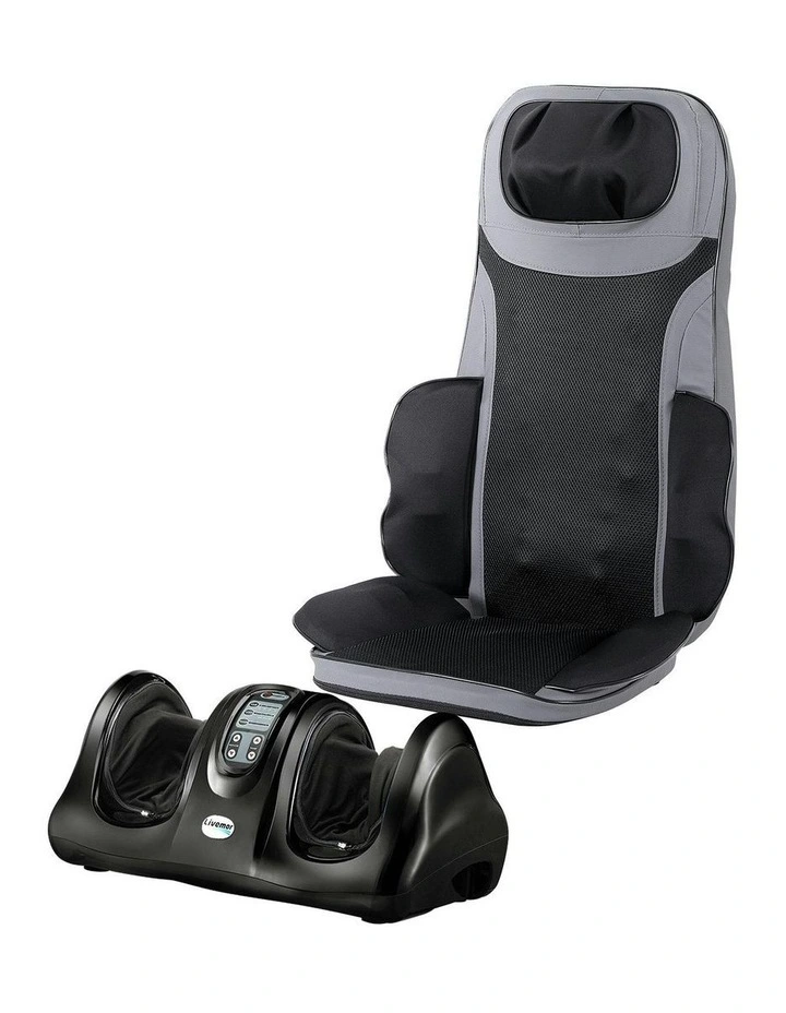 Seat Cushion Heating Full Back Massage With Foot Massagers 8-Nodes in Multi image 1