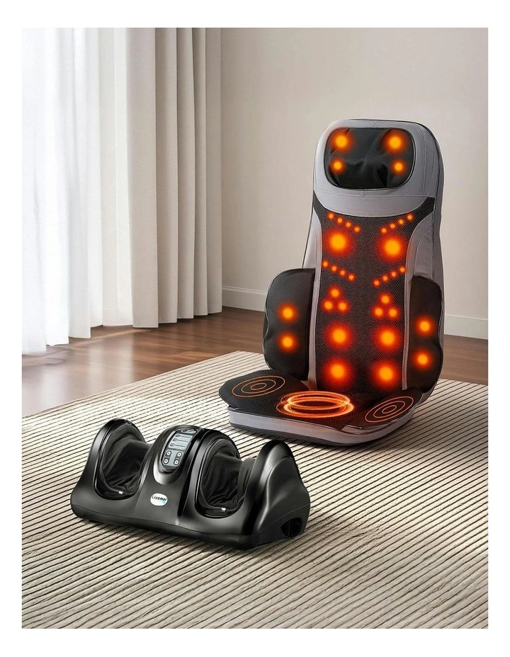 Seat Cushion Heating Full Back Massage With Foot Massagers 8-Nodes in Multi image 3