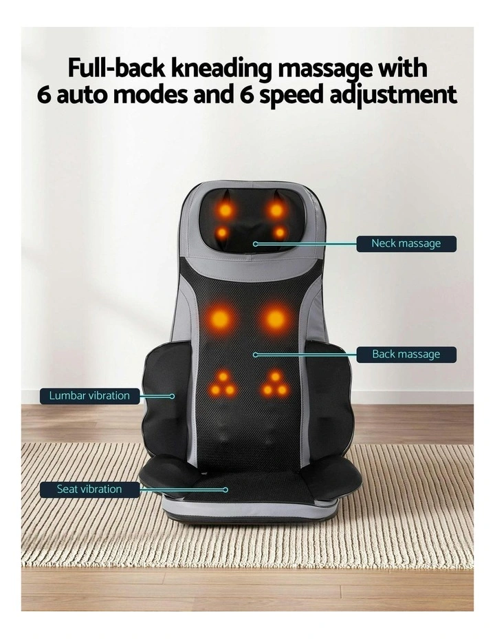Cushion Heating Full Back Massage Seat With Kneading Foot Massagers in Multi image 5