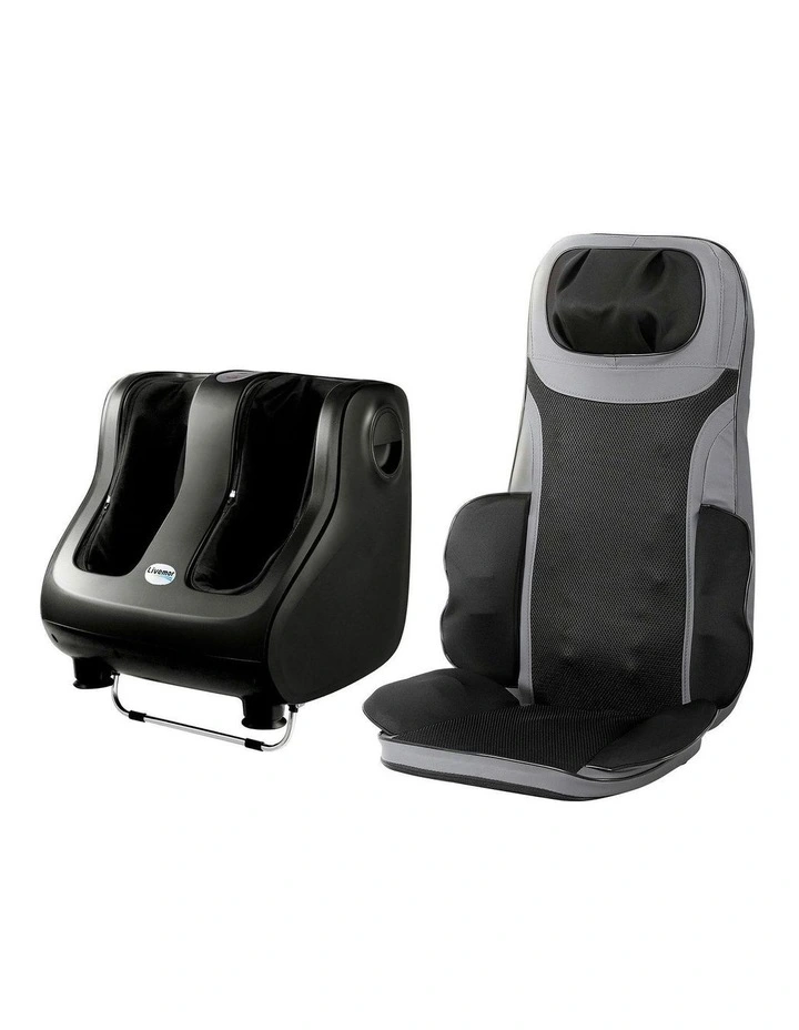 Cushion Heating Full Back Massage Seat With 360 Foot Massagers in Multi image 1