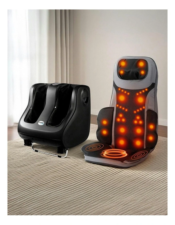 Cushion Heating Full Back Massage Seat With 360 Foot Massagers in Multi image 3