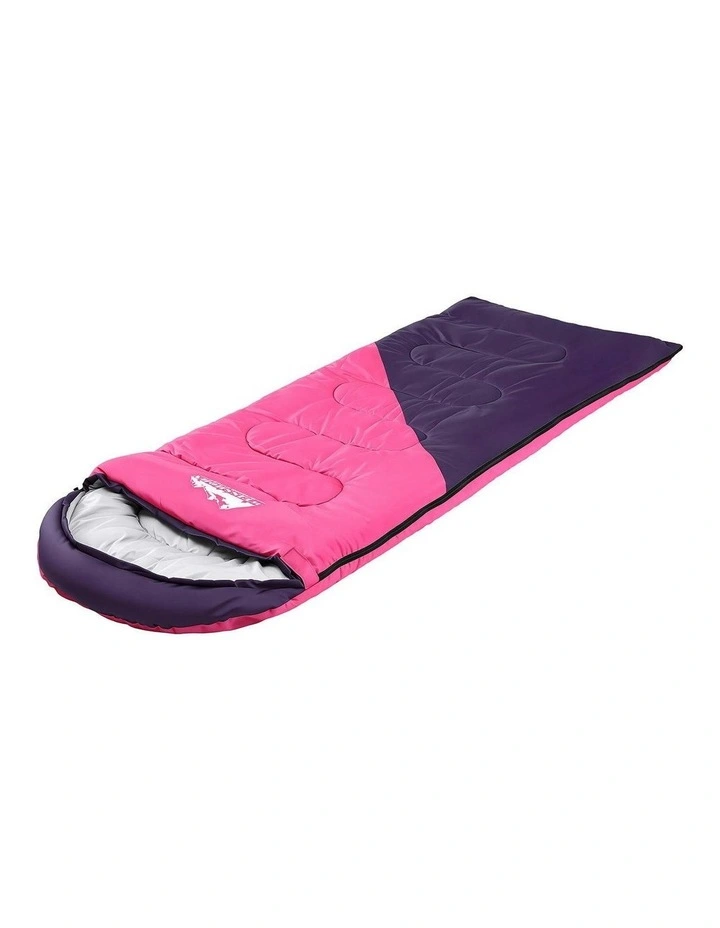 Thermal Camping Hiking Sleeping Bag  Single 213cm in Pink image 1