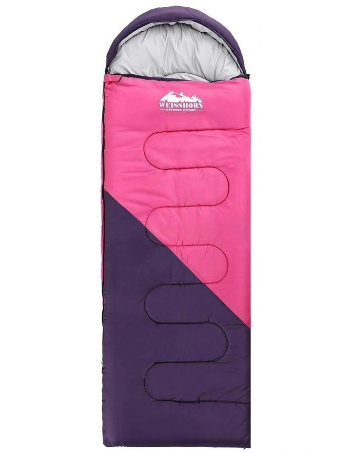 Thermal Camping Hiking Sleeping Bag  Single 213cm in Pink image 2