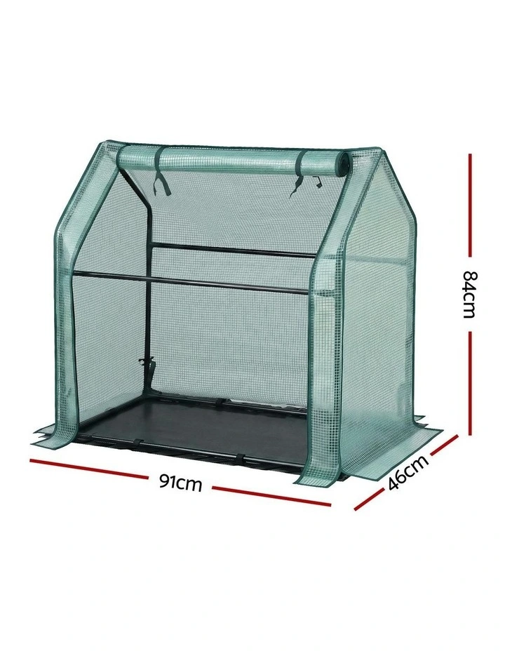 Steel Frame PE Cover Outdoor Mini Greenhouse Shelter in Green image 4