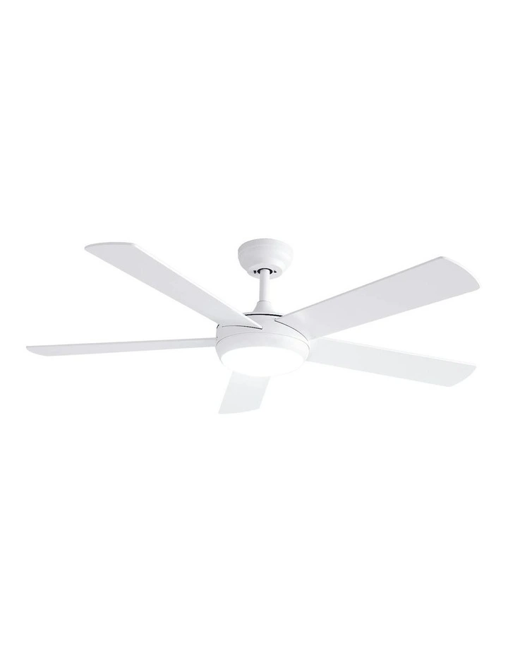 5 Blades DC Motor Remote Ceiling Fan in White image 1
