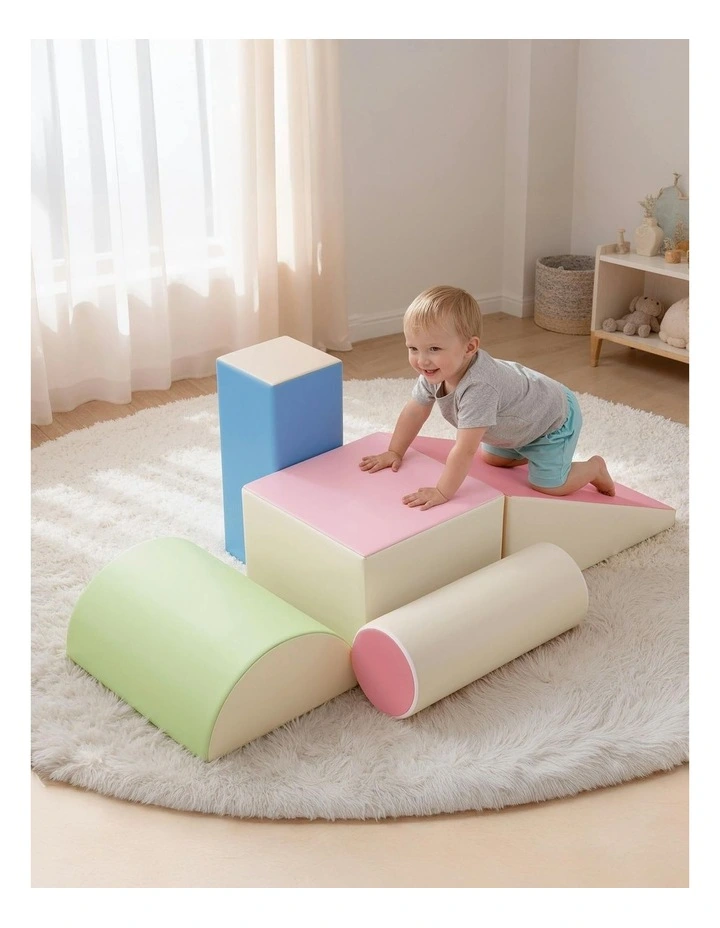 5-Piece Foam Toddler Climbing Blocks Playset image 3