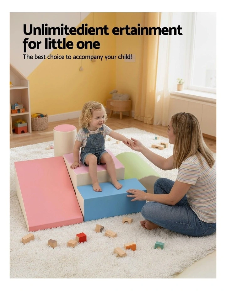 5-Piece Foam Toddler Climbing Blocks Playset image 5