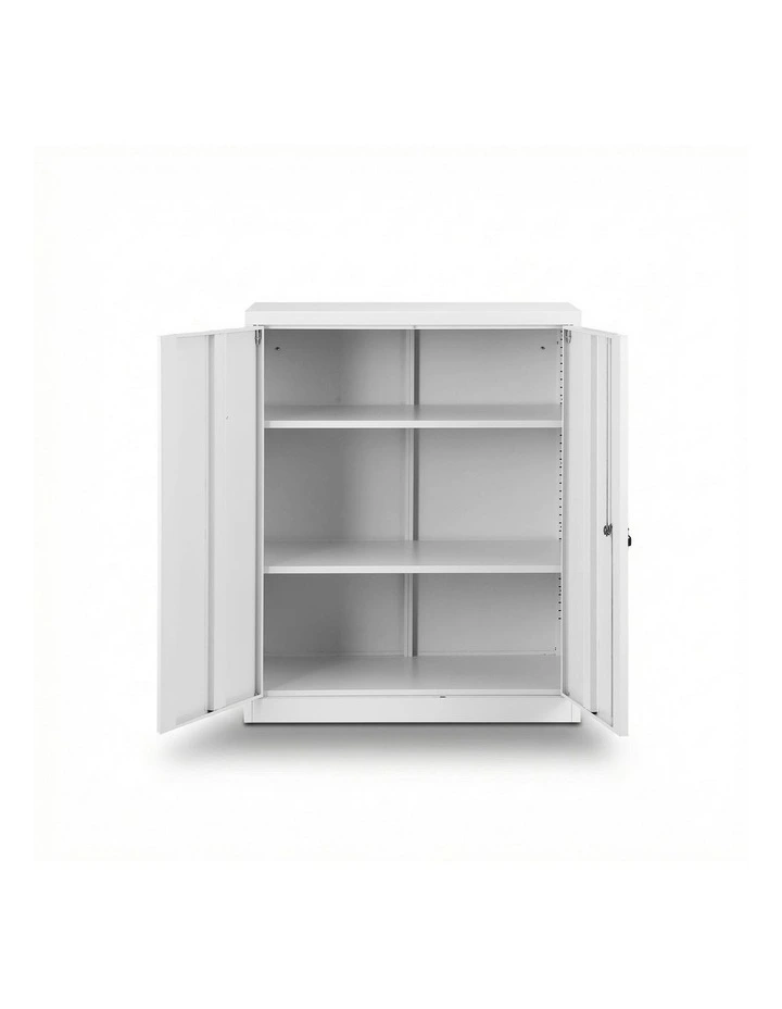 Steel Filing Mental Storage 3-Point Shelves Locker Cabinet in White image 1