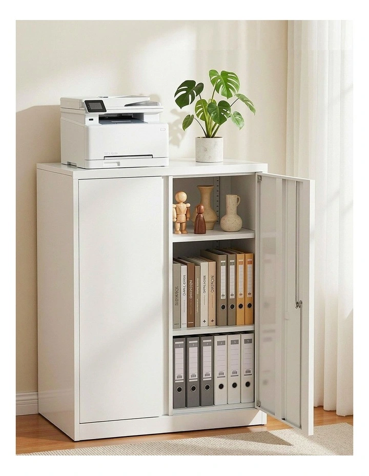 Steel Filing Mental Storage 3-Point Shelves Locker Cabinet in White image 3
