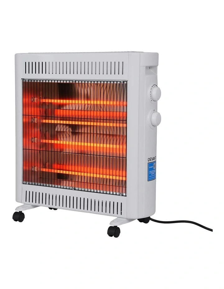 Infrared Radiant Heater Portable Electric Space Heating 2200W in White image 1