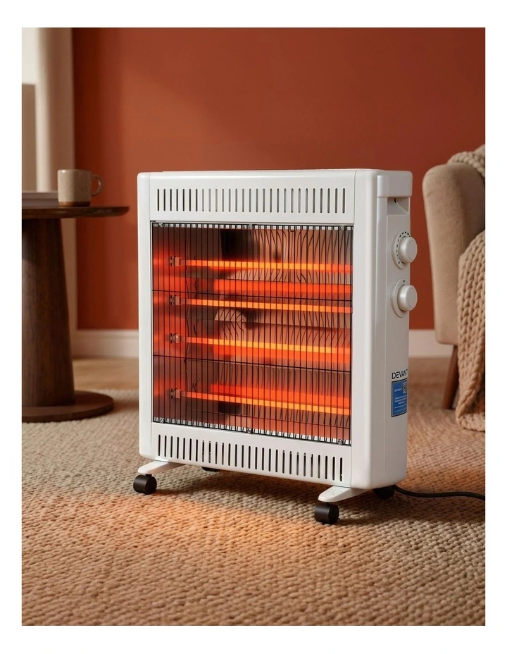 Infrared Radiant Heater Portable Electric Space Heating 2200W in White image 3