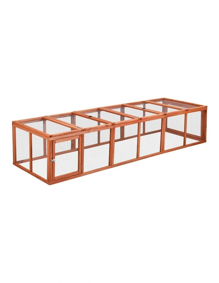 Wooden Pet Run Large Cage in Brown image 1