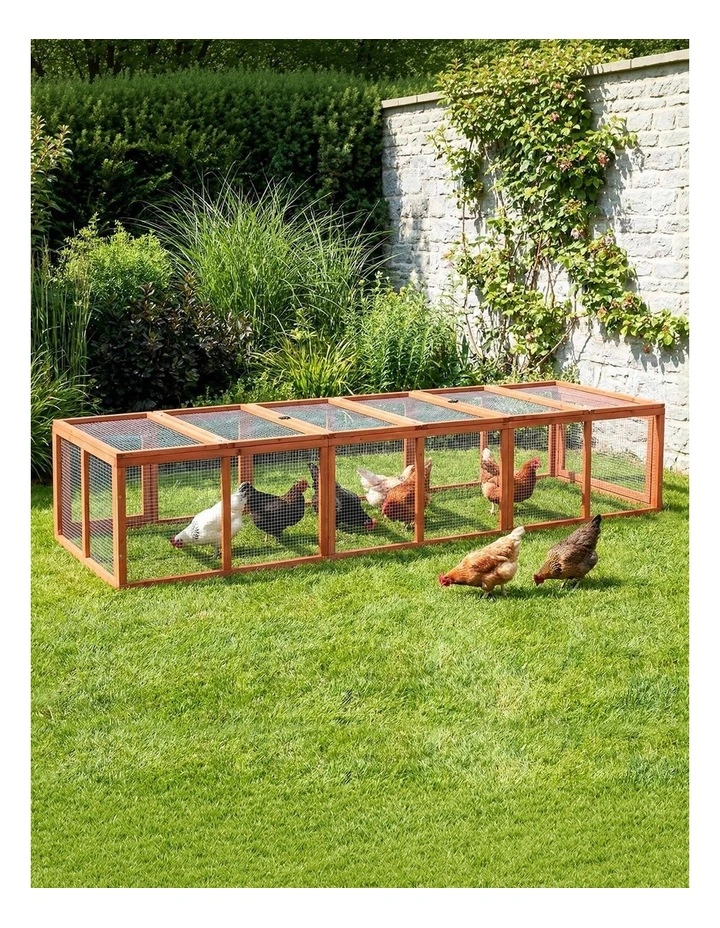 Wooden Pet Run Large Cage in Brown image 3