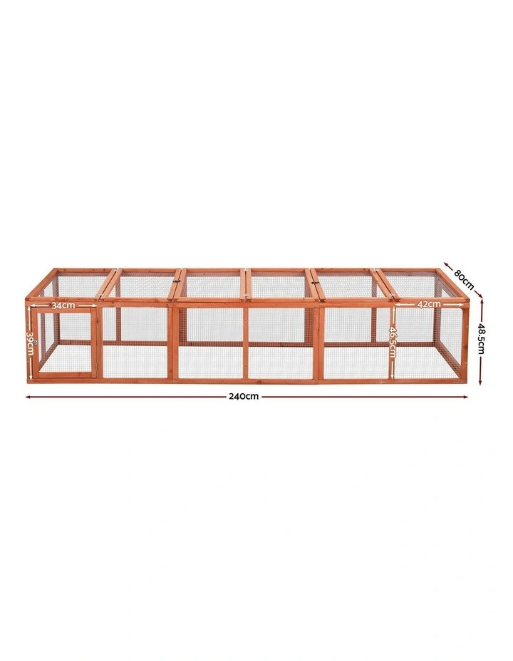 Wooden Pet Run Large Cage in Brown image 4