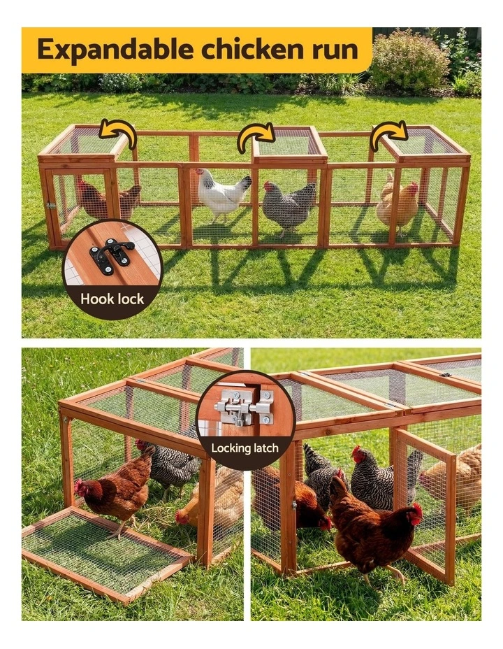 Wooden Pet Run Large Cage in Brown image 6