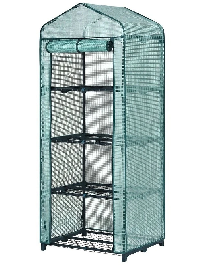 4 Tiers Mini Green House 1.6x0.7x0.5M in Green image 1