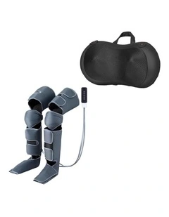 Leg Foot Massager Air Compression With Back Neck Massager Heat in Black