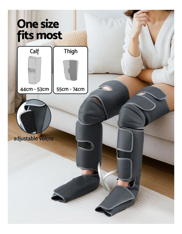 Leg Foot Massager Air Compression With Back Neck Massager Heat in Black image 7