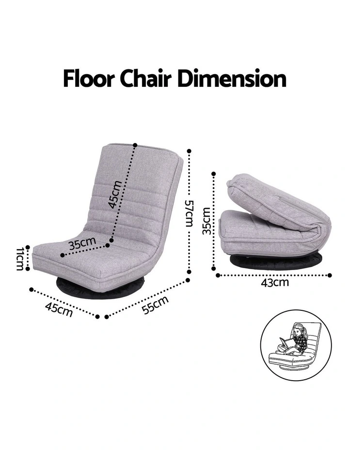 360 Swivel Gaming & Lounge Chair in Grey image 4