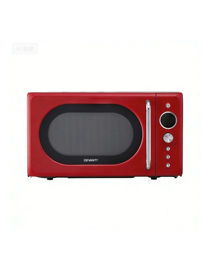 Devanti Microwave Oven 700W 20L in Red image 2