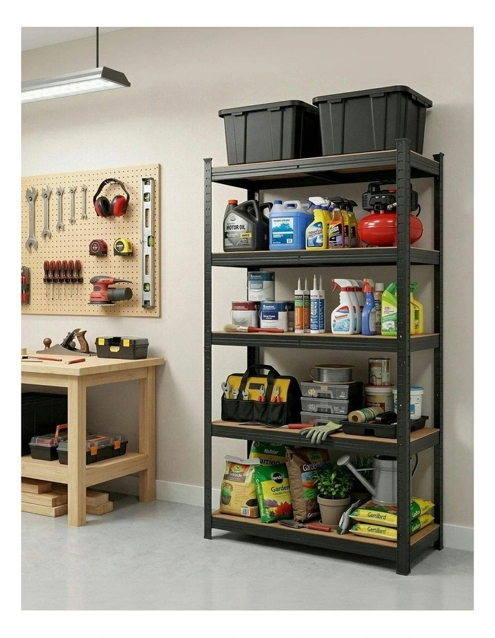 Warehouse Shelves Storage Rack 1.6X0.8m in Black image 3