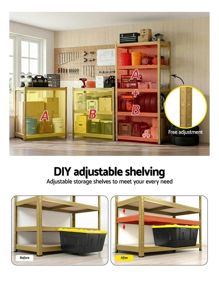 Warehouse Shelves Storage Rack 1.6X0.8m in Yellow image 6