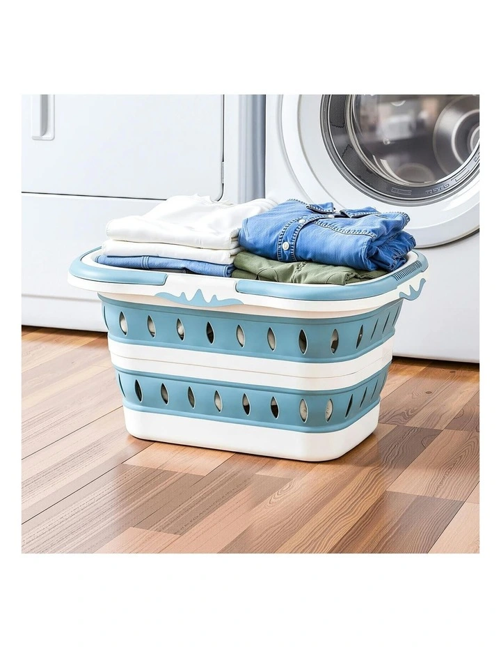 Foldable Laundry Basket in Multi image 3
