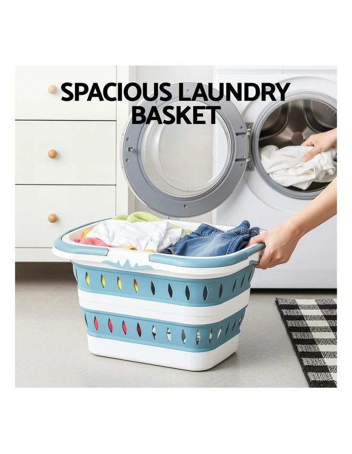 Foldable Laundry Basket in Multi image 5