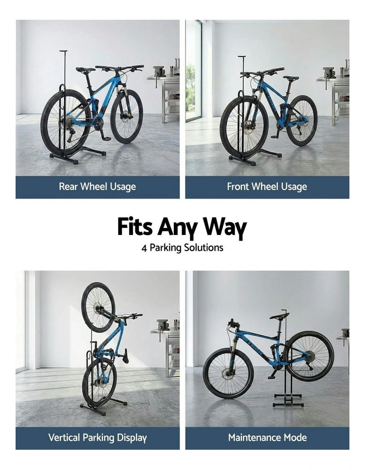 4-in-1 Vertical Bike Stand in Black image 6