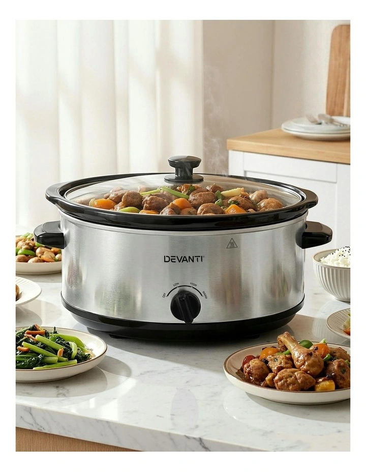 Slow Cooker 6.5L in Silver image 3