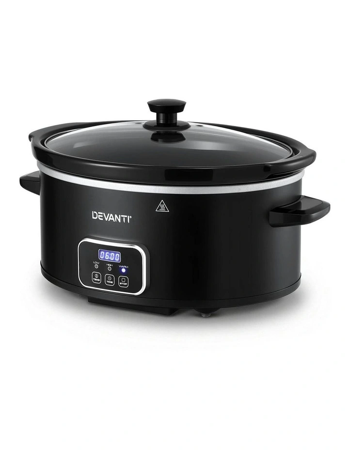 Electric Multi Cooker With 3 Heat Settings in Black image 1