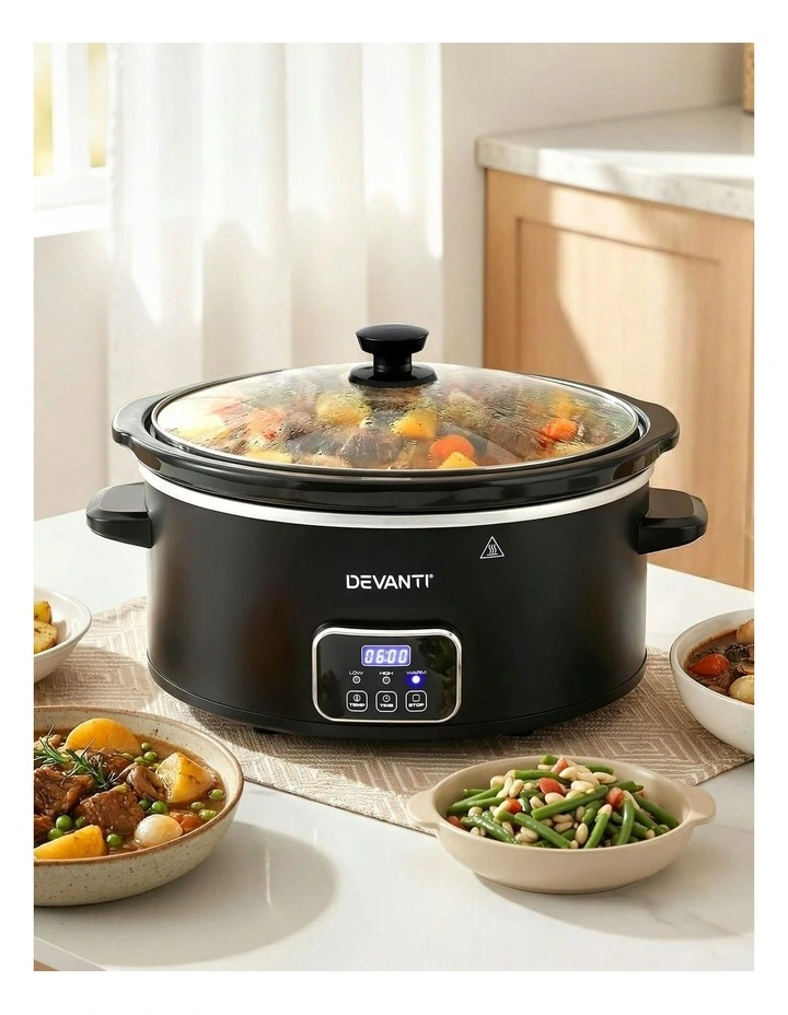 Electric Multi Cooker With 3 Heat Settings in Black image 3