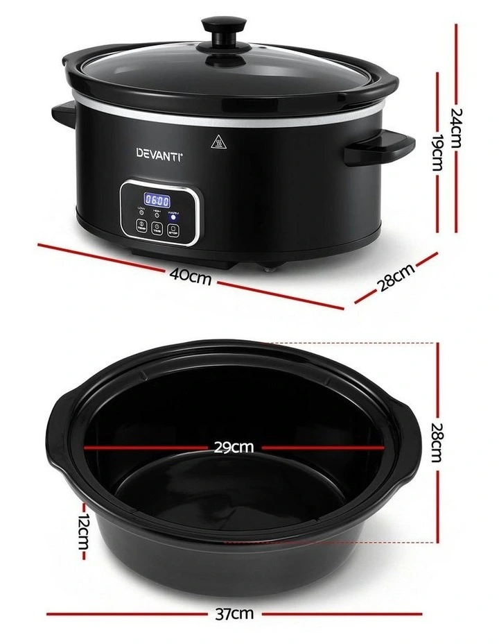 Electric Multi Cooker With 3 Heat Settings in Black image 4