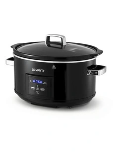 Electric Multi Cooker With 3 Heat Settings in Black
