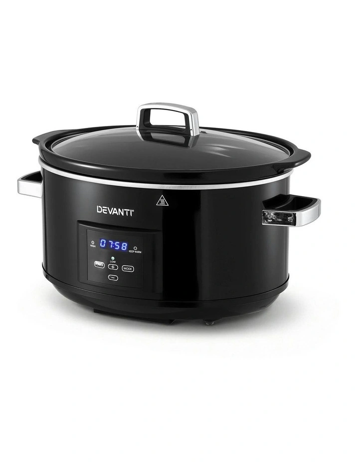 Electric Multi Cooker With 3 Heat Settings in Black image 1